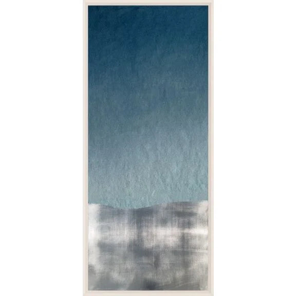 Navy Silver Wave Quadriptych