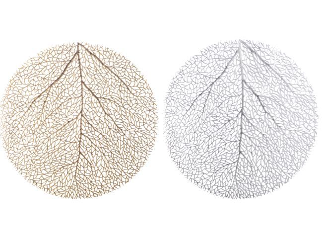 Vine Placemats with Studs - Gold/Silver