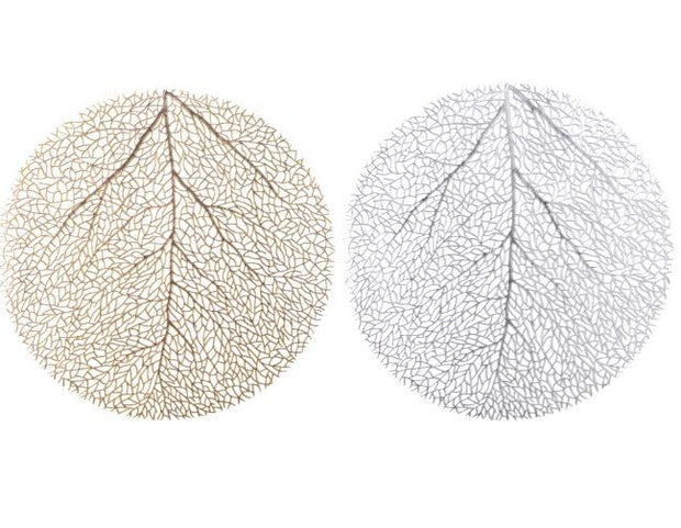 Vine Placemats with Studs - Gold/Silver