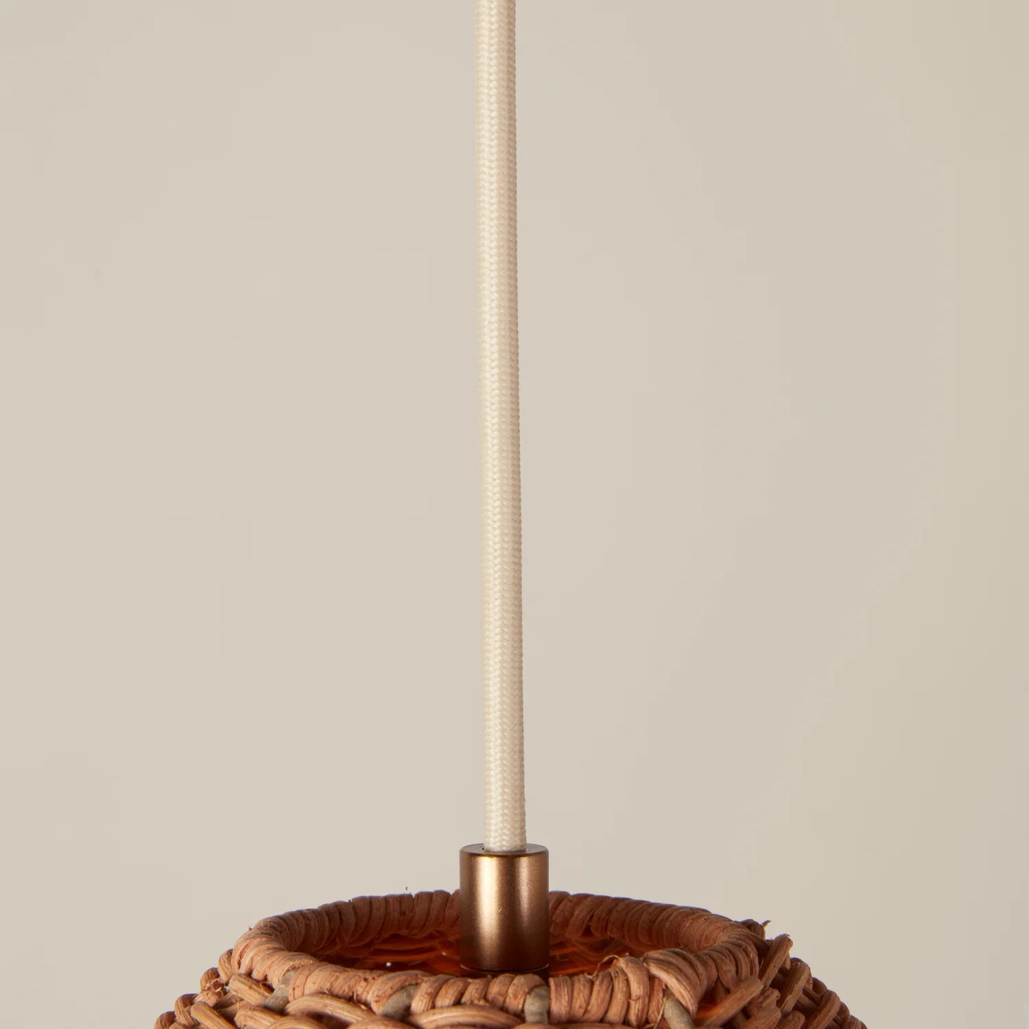 Maude Rattan Scallop Pendant