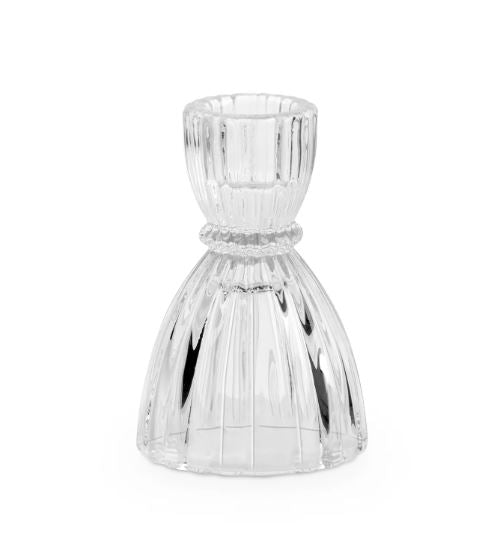 Olivia Faceted Glass Candle Holder