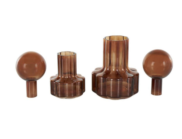 Abstract Brown Glass Jar