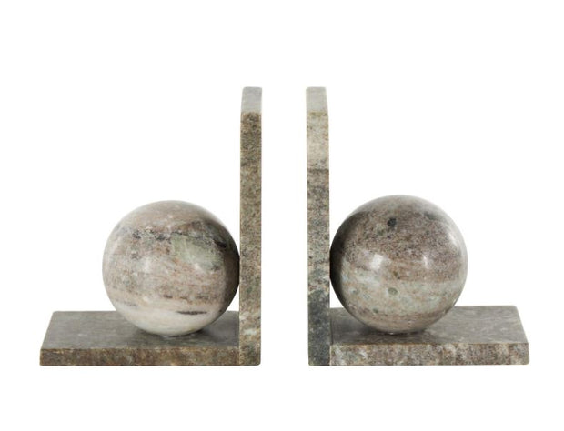 Orb Marble Bookends - Grey