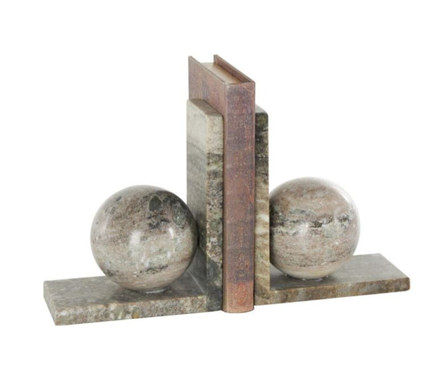 Orb Marble Bookends - Grey