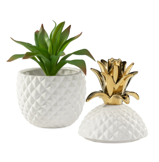 Gold Crown Pineapple Canister