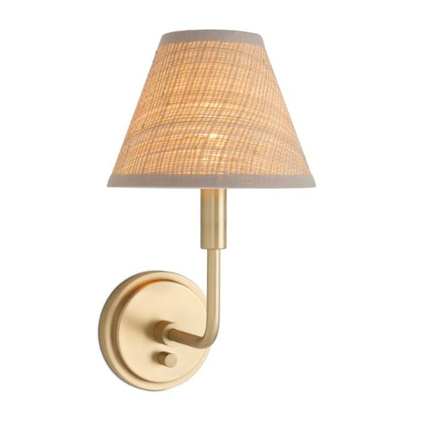 Polly Single Sconce - Rattan Shade