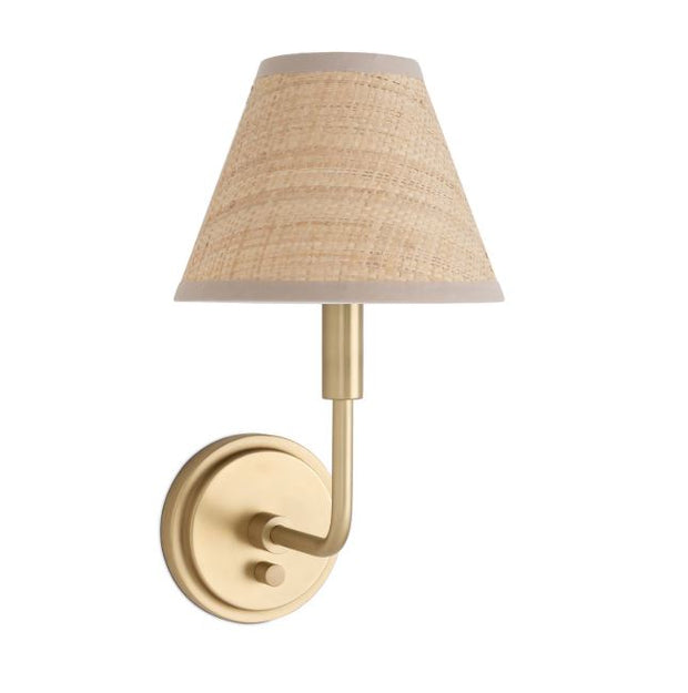 Polly Single Sconce - Rattan Shade