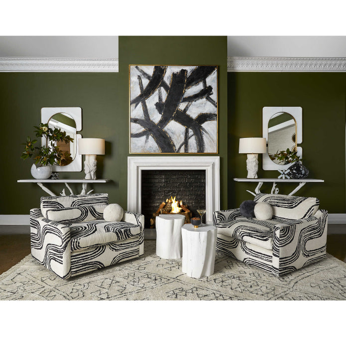 Woodland Accent Stool - White
