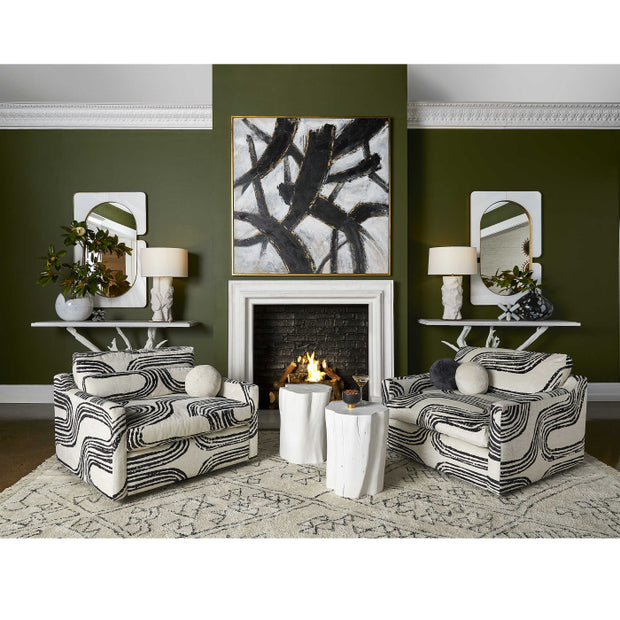 Woodland Accent Stool - White