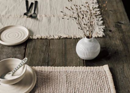 Ravel Table Runner - Ivory