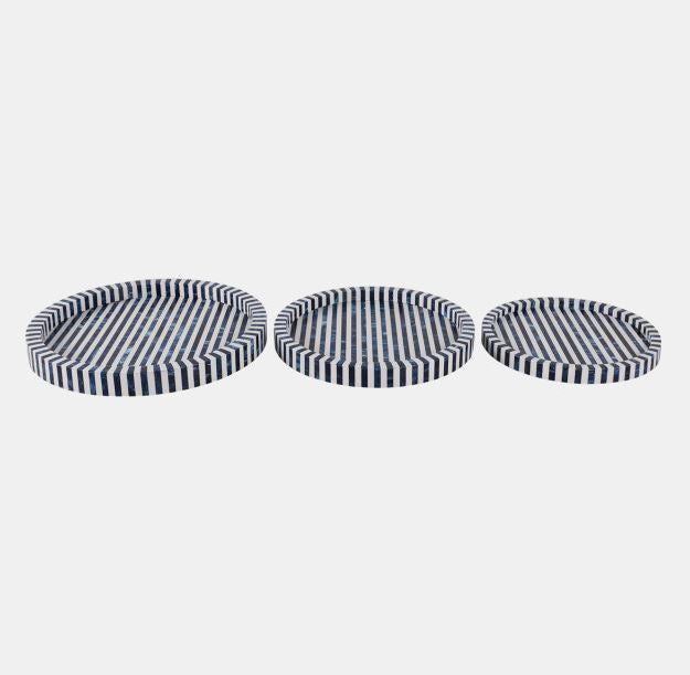 Blue Round Resin Tray - Small