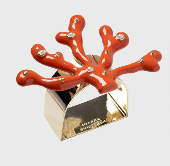 Coral Napkin Ring S/4