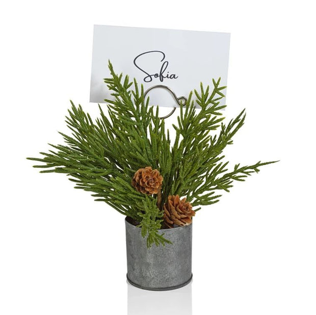 Galvanized Bucket Card Holder