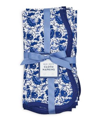 Chinoiserie Scallop Napkins S/4