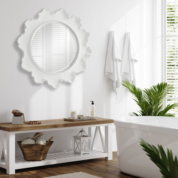 Sea Coral Round Mirror