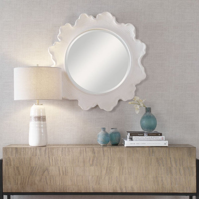 Sea Coral Round Mirror