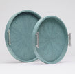 Doris Shagreen Turquoise Tray - Large