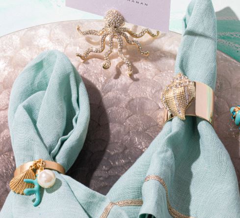 Coral & Shell Napkin Ring T