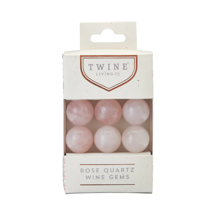 Rose Quartz Wine Gems – Set of 6