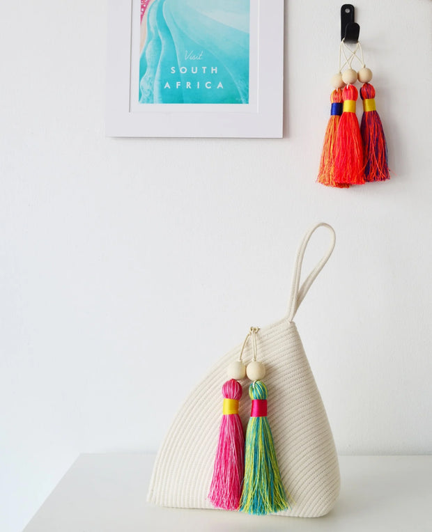 Multicoloured Tassel XL – Pink & Orange