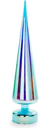 L.E.D Teal Glass Tree Light – 16"