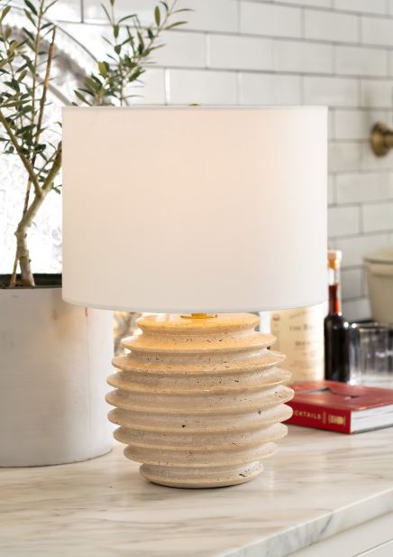 Thea Travertine Mini Lamp