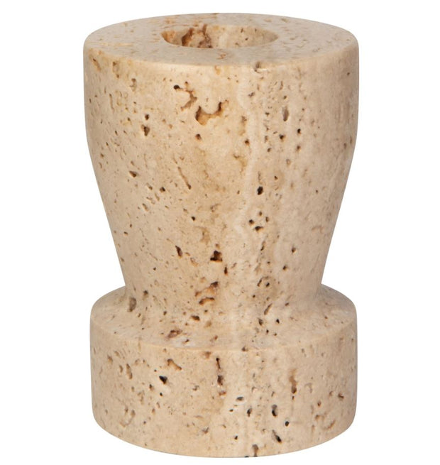 Petra Travertine Candle Holder 3"