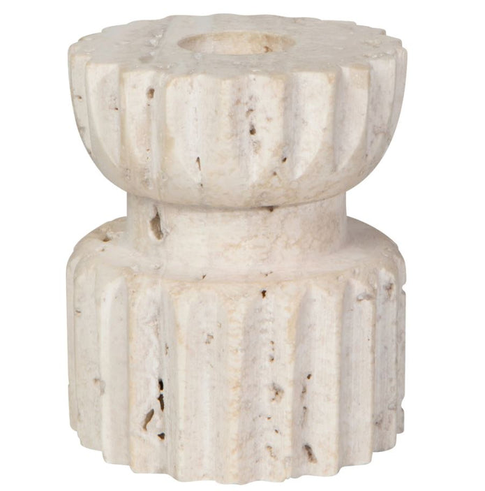 Iona Travertine Candle Holder 3"