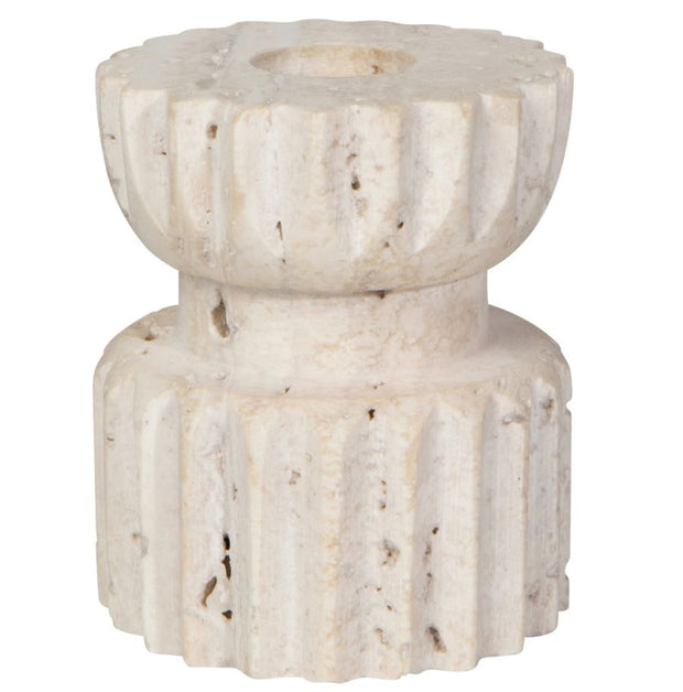 Iona Travertine Candle Holder 3"
