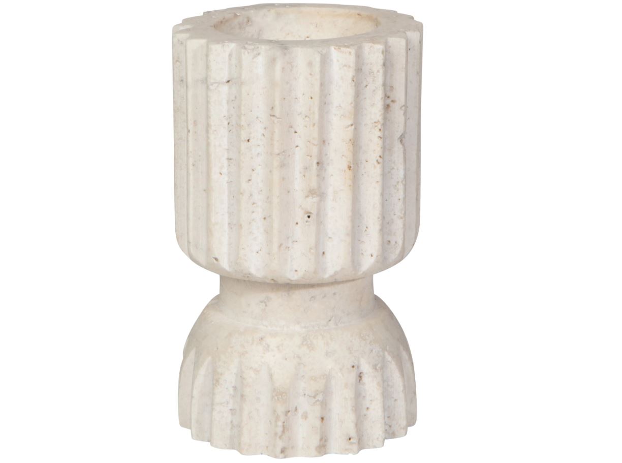 Iona Travertine Candle Holder 4