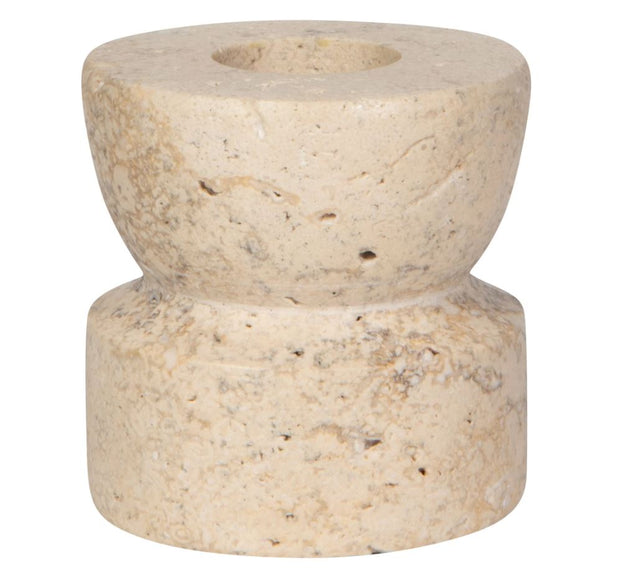 Petra Travertine Candle Holder 2"