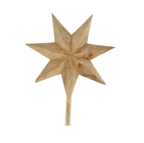 Carved 7 Point Star-Tree Topper