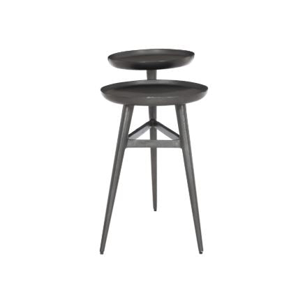 Troy Accent Table-Black Nickel