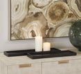 Black Marble Tray Lrg