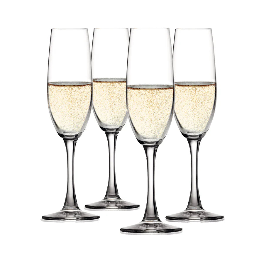 Salute Champagne Flute Glasses – Set of 4