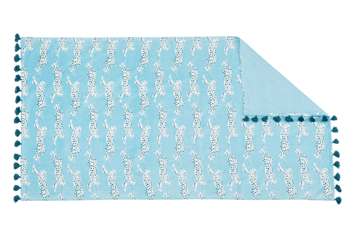 Leaping Leopard Beach Towel