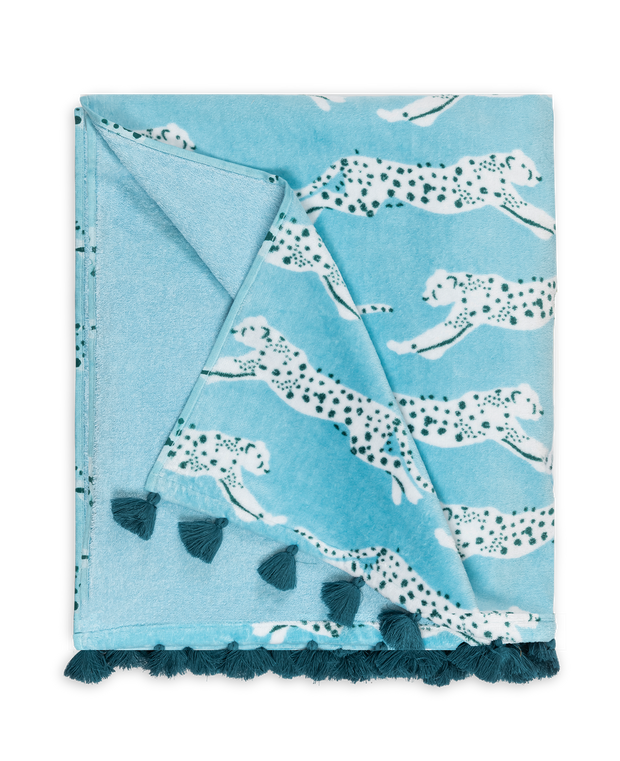 Leaping Leopard Beach Towel