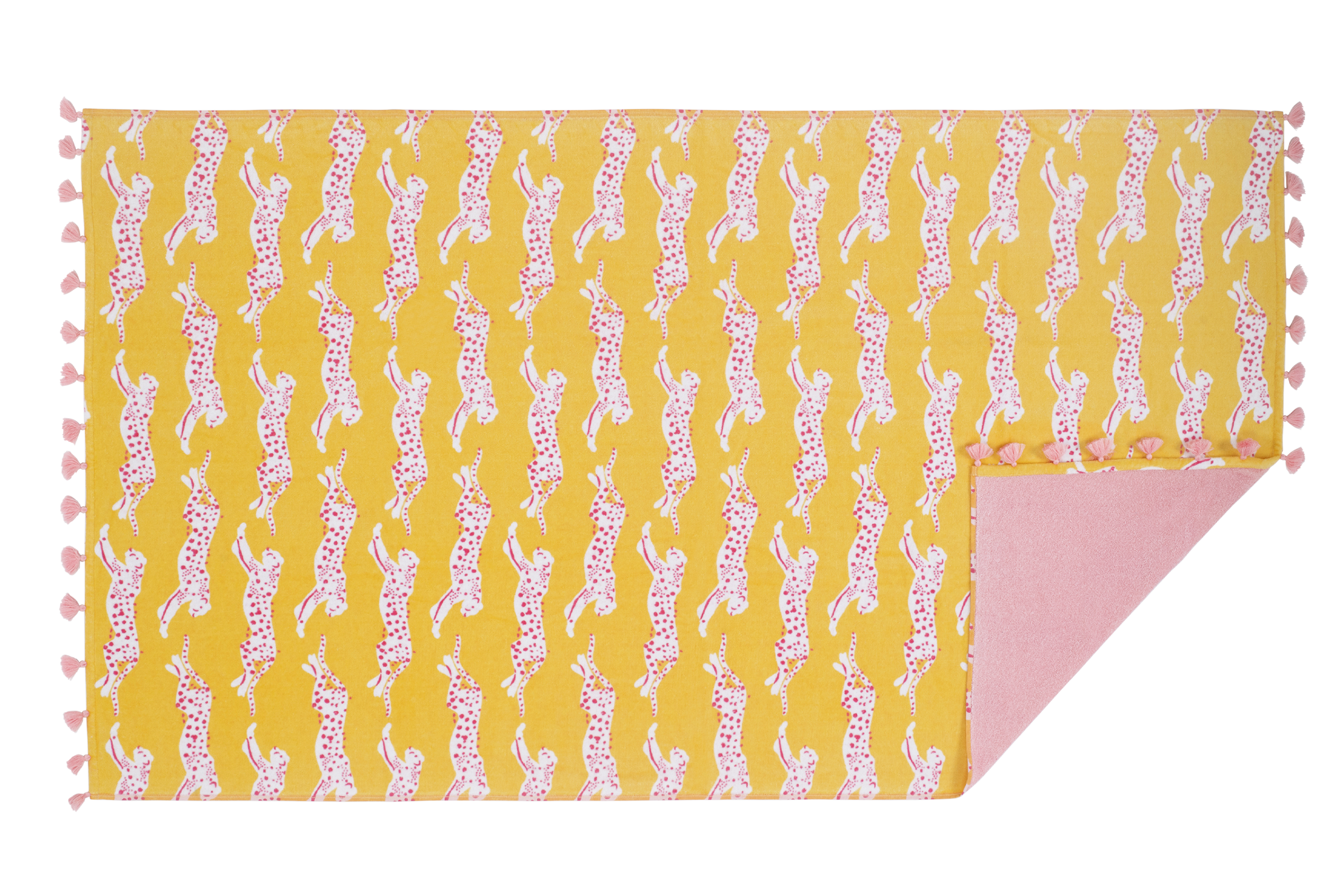 Leaping Leopard Beach Towel