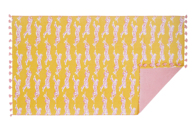 Leaping Leopard Beach Towel