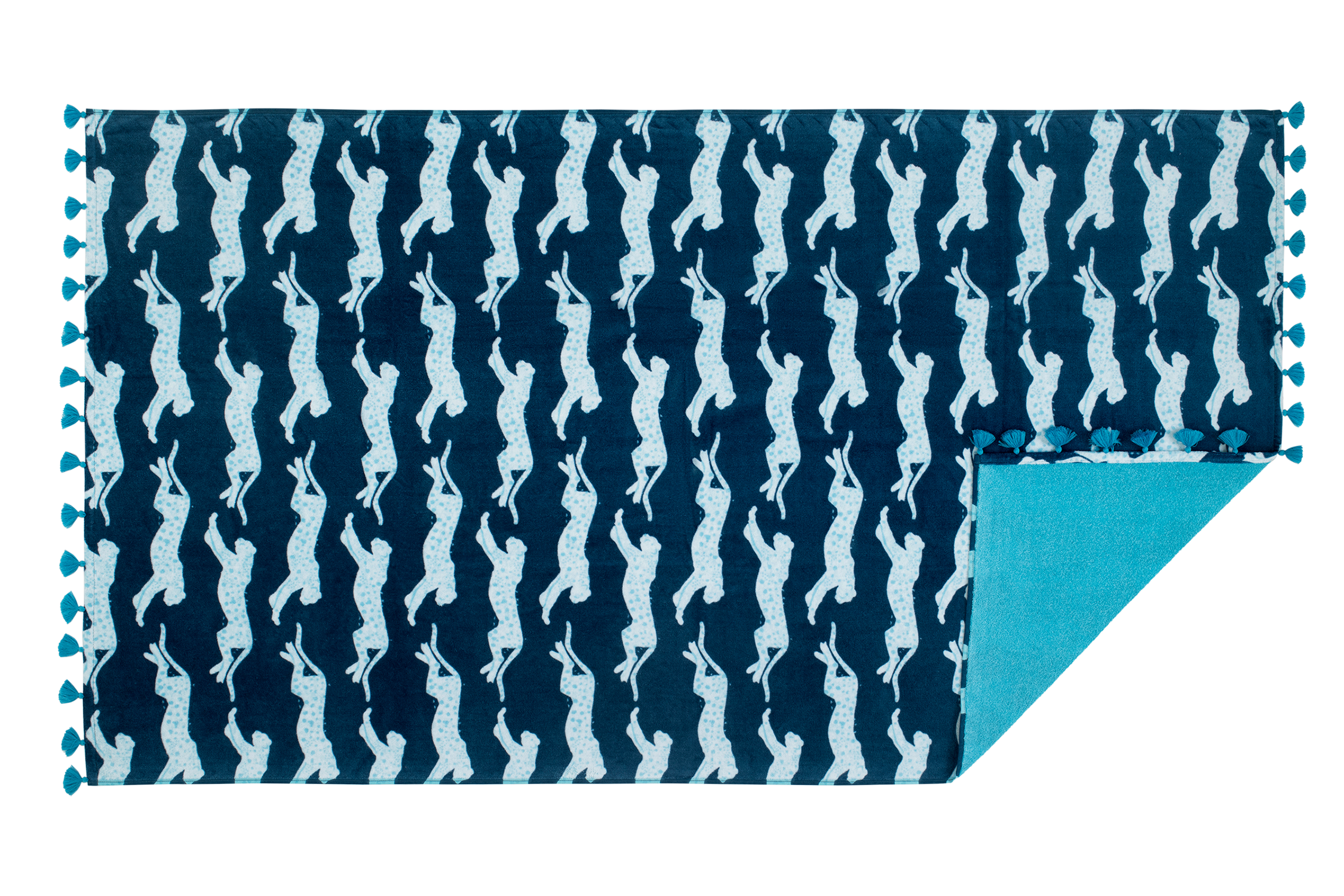 Leaping Leopard Beach Towel
