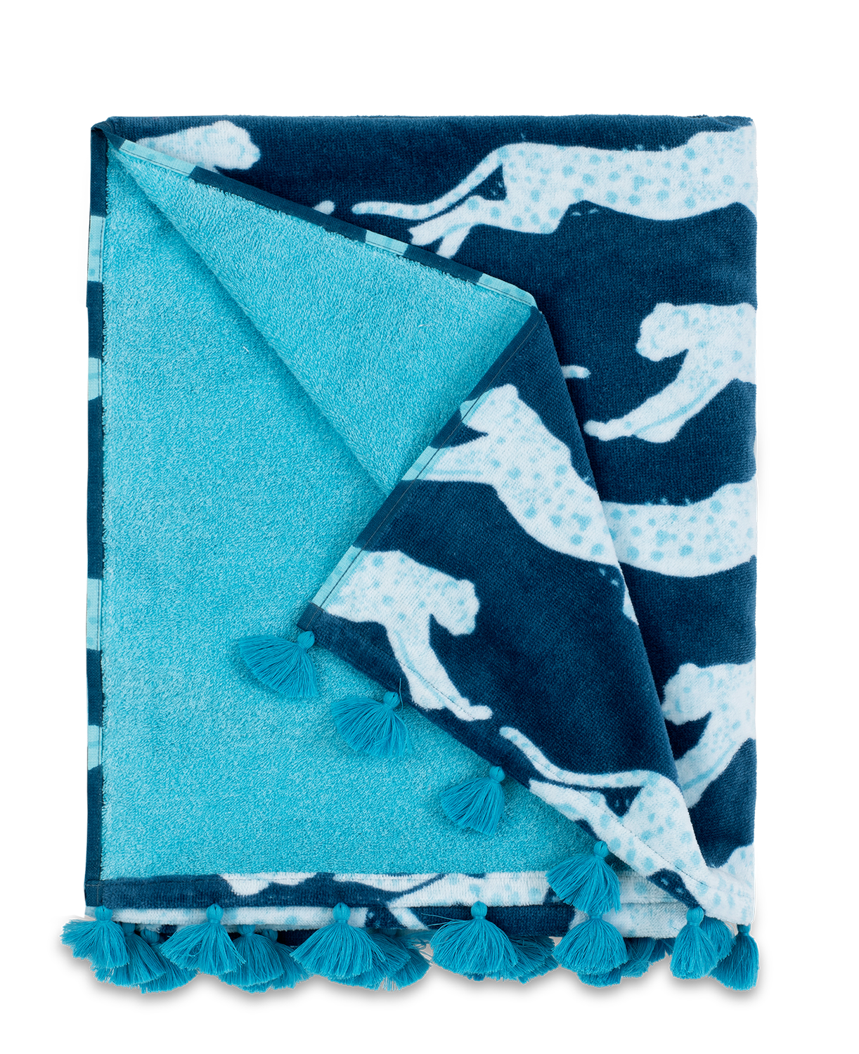 Leaping Leopard Beach Towel