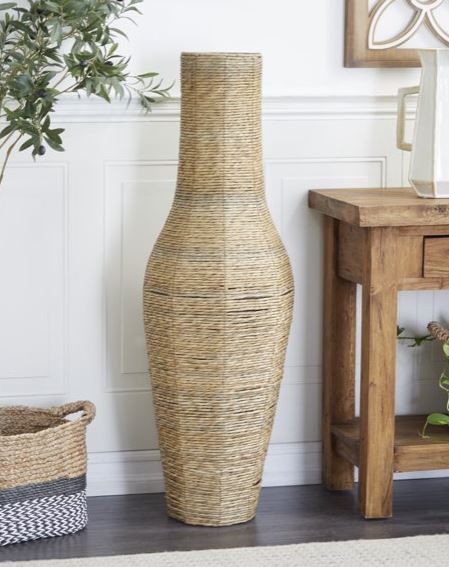 Faux Seagrass Vase