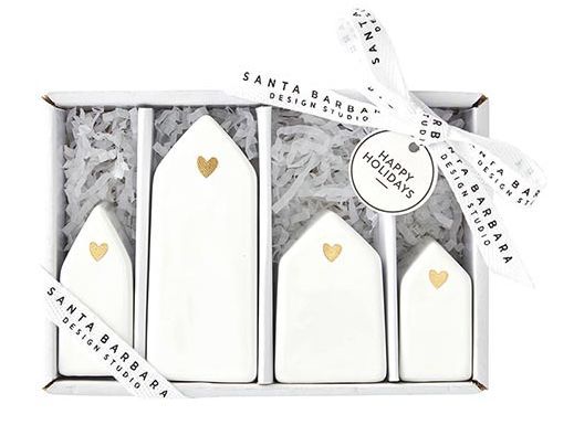 Mini Ceramic Houses – Set of 4
