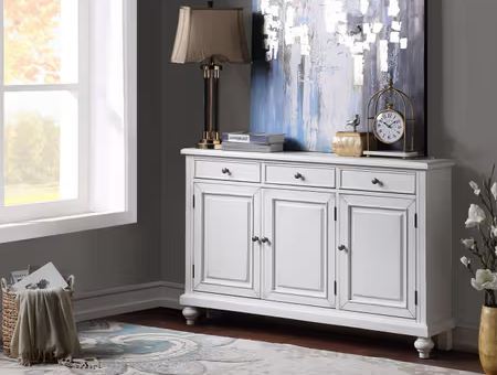 White Aubrey Credenza
