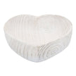 White Wooden Heart Bowl - Large