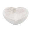 White Wooden Heart Bowl - Small