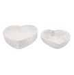 White Wooden Heart Bowl - Large
