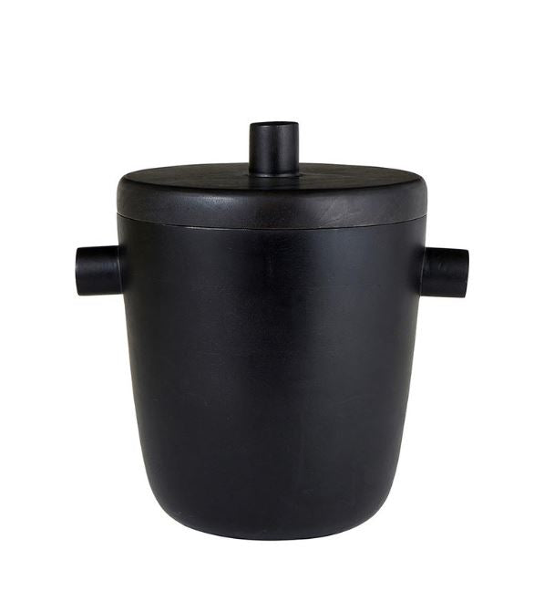 Black Wood Ice Bucket