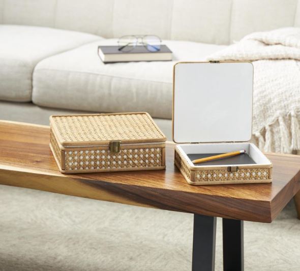 Wood Woven Rattan Box