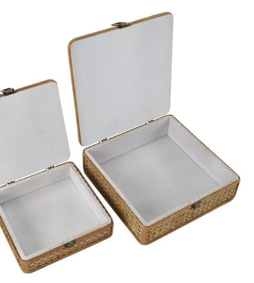 Wood Woven Rattan Box